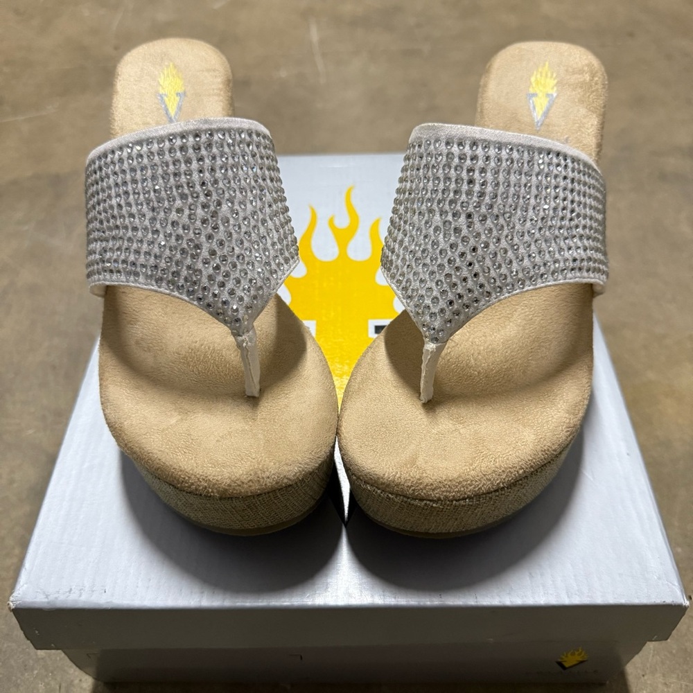 Volatile Women's Sandals with Rhinestone Detail